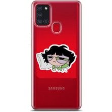 Mobilpad Samsung Galaxy A21S Uyumlu Baskılı Yumuşak Silikon Şeffaf Telefon Kılıfı