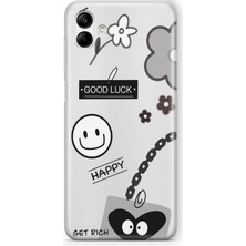 Mobilpad Samsung Galaxy A06 Uyumlu Baskılı Yumuşak Silikon Şeffaf Telefon Kılıfı