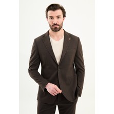 MCR Çizgili Slim Fit Mono Yaka Torba Cep Pantolonu İpli Erkek Takım Elbise