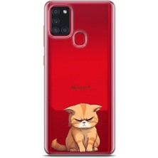 Mobilpad Samsung Galaxy A21S Uyumlu Baskılı Yumuşak Silikon Şeffaf Telefon Kılıfı