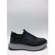 Güneydere Hakiki Deri Akıllı Bağcıklı Siyah Renk Hafif Tabanlı Rahat Erkek Ayakkabı C-98260375GNDERE