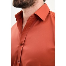 MCR Düz Slim Fit Uzun Kollu Erkek Gömlek