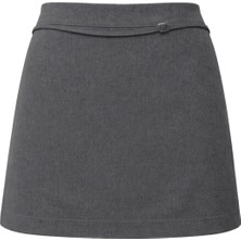 Mixray 2048 Kadın Kemerli Kalın Şort Etek Antrasit