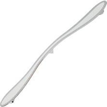 Nobel Metal Gümüş Renk Simli Beyaz 224 mm Kulp - 9 Adet
