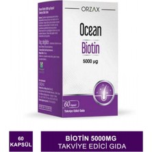 Orzax Ocean Biotin 5000MG 60 Kapsül Takviye Edici Gıda