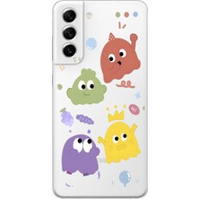 Mobilpad Samsung Galaxy S22 Uyumlu Baskılı Yumuşak Silikon Şeffaf Telefon Kılıfı