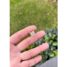 Defne Silver Taç Charm Mavi Taşlı