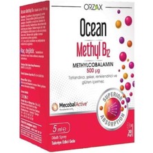 Orzax Ocean Methyl B12 500 Mcg Dilaltı Sprey 5 ml