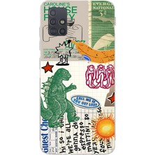 Mobilpad Samsung Galaxy A71 Uyumlu Baskılı Yumuşak Silikon Şeffaf Telefon Kılıfı