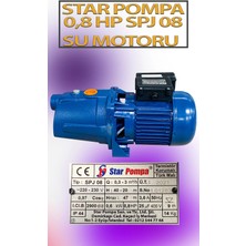 Star 0,6 Kw 0,8 Hp 2900 D/d 3,6 A. Su Motoru 220 V/50 Hz Termistör Korumalı Pompa