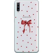 Mobilpad Samsung Galaxy A70 Uyumlu Baskılı Yumuşak Silikon Şeffaf Telefon Kılıfı