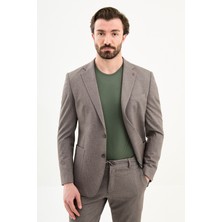 MCR Çizgili Slim Fit Mono Yaka Torba Cep Pantolonu İpli Erkek Takım Elbise