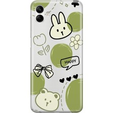 Mobilpad Samsung Galaxy A06 Uyumlu Baskılı Yumuşak Silikon Şeffaf Telefon Kılıfı