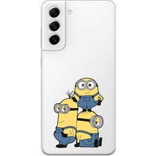 Mobilpad Samsung Galaxy S21 Uyumlu Baskılı Yumuşak Silikon Şeffaf Telefon Kılıfı