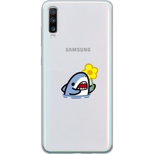 Mobilpad Samsung Galaxy A70 Uyumlu Baskılı Yumuşak Silikon Şeffaf Telefon Kılıfı