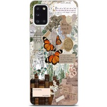 Mobilpad Samsung Galaxy A31 Uyumlu Baskılı Yumuşak Silikon Şeffaf Telefon Kılıfı