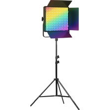 Gdx CF-900R Rgb LED Video Işığı Tekli Seti 14 Efektli 45W+35W 260CM Ayaklı Set