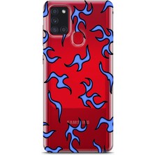 Mobilpad Samsung Galaxy A21S Uyumlu Baskılı Yumuşak Silikon Şeffaf Telefon Kılıfı