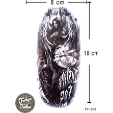 Trakya Tattoo Geçici Dövme 1-2 Hafta Kalıcı Yarım Kol Kadın Melek Saat