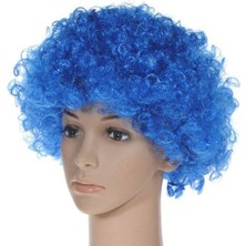 Mavi Renk Kıvırcık Peruk