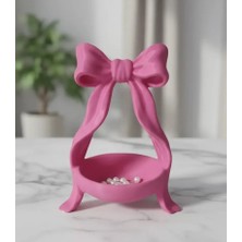 OEM EMR3D Tasarım Fiyonklu Takı Organizeri - Küpe, Kolye ve Yüzük Düzenleyici | Modern Takı Standı Pembe