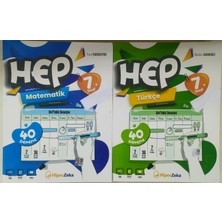 Eser Hiper Zeka Yayınları 7. Sınıf Haftalık Hep Matematik+Türkçe  40 Deneme Ikili Set