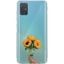 Mobilpad Samsung Galaxy A71 Uyumlu Baskılı Yumuşak Silikon Şeffaf Telefon Kılıfı