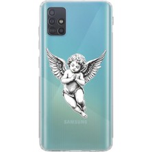 Mobilpad Samsung Galaxy A71 Uyumlu Baskılı Yumuşak Silikon Şeffaf Telefon Kılıfı