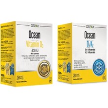 Orzax Ocean Vitamin D3 400 Iu Sprey 20ML +D3 K2 Vitamin Damla 20 ml