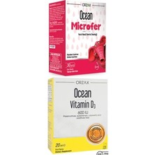 Orzax Ocean Microfer Oral Damla 30 ml + Ocean Vitamin D3 600IU Sprey 20 ml