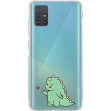 Mobilpad Samsung Galaxy A71 Uyumlu Baskılı Yumuşak Silikon Şeffaf Telefon Kılıfı