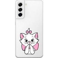Mobilpad Samsung Galaxy S21 Uyumlu Baskılı Yumuşak Silikon Şeffaf Telefon Kılıfı