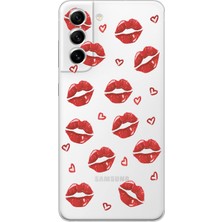 Mobilpad Samsung Galaxy S21 Uyumlu Baskılı Yumuşak Silikon Şeffaf Telefon Kılıfı