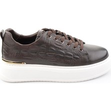 Bambi Siyah Hakiki Deri Erkek Sneaker E01398071043