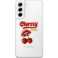 Mobilpad Samsung Galaxy S21 Uyumlu Baskılı Yumuşak Silikon Şeffaf Telefon Kılıfı