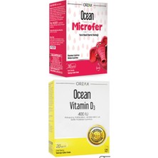 Orzax Ocean Microfer Oral Damla 30 ml + Ocean Vitamin D3 400IU Sprey 20 ml