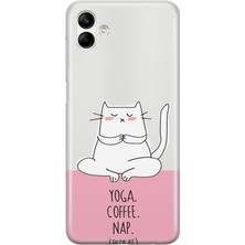 Mobilpad Samsung Galaxy A06 Uyumlu Baskılı Yumuşak Silikon Şeffaf Telefon Kılıfı