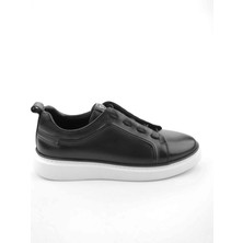 Bambi Siyah Hakiki Deri Erkek Sneaker E01398028043
