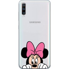 Mobilpad Samsung Galaxy A70 Uyumlu Baskılı Yumuşak Silikon Şeffaf Telefon Kılıfı