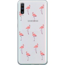 Mobilpad Samsung Galaxy A70 Uyumlu Baskılı Yumuşak Silikon Şeffaf Telefon Kılıfı