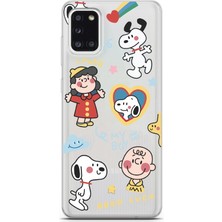 Mobilpad Samsung Galaxy A31 Uyumlu Baskılı Yumuşak Silikon Şeffaf Telefon Kılıfı