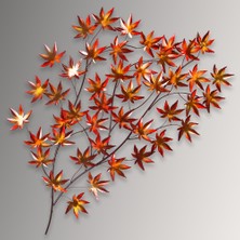 Gfsmore Metal Duvar Dekoru Büyük Boy Çınar Yaprağı - 140X85 cm - Lüks Salon Aksesuarı