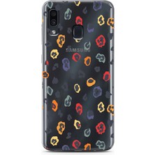Mobilpad Samsung Galaxy A20/A30 Uyumlu Baskılı Yumuşak Silikon Şeffaf Telefon Kılıfı