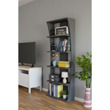 Alpa Ev Mobilya 6 Raflı 150 CM Salon Rafı Çok Amaçlı Düzenleyici Modern Kitaplık | Ofis Dolabı Organizer