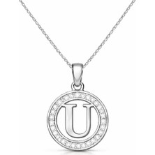 Defne Silver U Harfi Planet Kolye