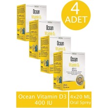Orzax Ocean Vitamin D3 400 Iu Oral Sprey 4 x 20 ml