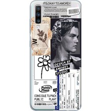 Mobilpad Samsung Galaxy A70 Uyumlu Baskılı Yumuşak Silikon Şeffaf Telefon Kılıfı