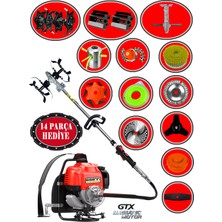 Eisenn Alman BR520-14 x Pro Sırt Tırpan+ Akrobat Çapalama + Toprak Eşeleme 14 Parça Full Set