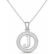 Defne Silver J Harfi Planet Kolye