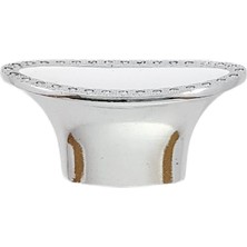 Nobel Metal Gümüş Tekli Düğme Kulp -  5 Adet